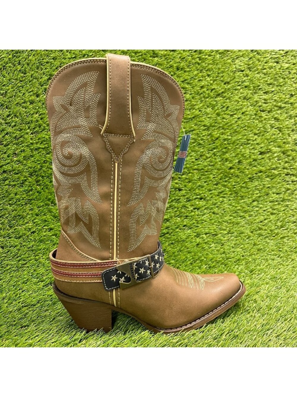 Durango Crush 12" Womens Size 6 Brown Cowgirl Western Snip Toe Fashion Boots